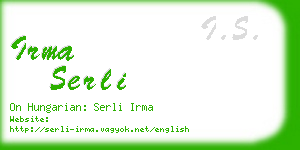 irma serli business card
